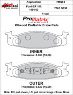 Pastillas de freno Wilwood 150-D0632KPM ProMatrix D632 Street Performance Racing Pads .63 - Imagen 2