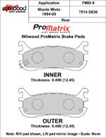 Pastillas de freno Wilwood 150-D0636K PM ProMatrix D636 Street Performance Racing Pads .49 - Imagen 4