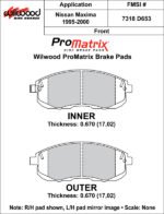 Pastillas de freno Wilwood 150-D0653K PM ProMatrix D653 Street Performance Racing Pads .67 - Imagen 2