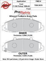 Pastillas de freno Wilwood 150-D0679K PM ProMatrix D679 Street Performance Racing Pads .64 - Imagen 3