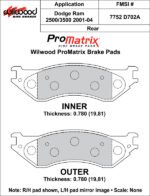 Pastillas de freno Wilwood 150-D0702AK PM ProMatrix D702A Street Performance Racing Pads .78 - Imagen 3