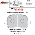 Pastillas de freno Wilwood 150-D0707K PM ProMatrix D707 Street Performance Racing Pads .67