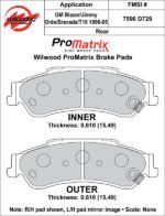 Pastillas de freno Wilwood 150-D0729K PM ProMatrix D729 Street Performance Racing Pads .61 - Imagen 4
