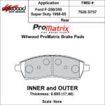 Pastillas de freno Wilwood 150-D0757K PM ProMatrix D727 Street Performance Racing Pads .685 - Imagen 2