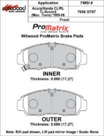 Pastillas de freno Wilwood 150-D0787K PM ProMatrix D787 Street Performance Racing Pads .68 - Imagen 3