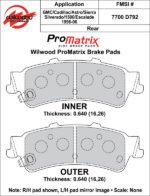 Pastillas de freno Wilwood 150-D0792K PM ProMatrix D792 Street Performance Racing Pads .64 - Imagen 2