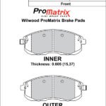 Pastillas de freno Wilwood 150-D0815AK PM ProMatrix D815A Street Performance Racing Pads .605