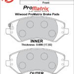 Pastillas de freno Wilwood 150-D0856K PM Promatrix D856 Street Performance Racing Pads .69