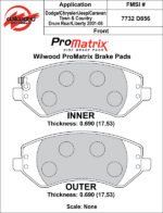 Pastillas de freno Wilwood 150-D0856K PM Promatrix D856 Street Performance Racing Pads .69