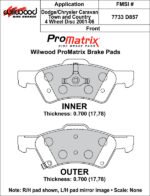 Pastillas de freno Wilwood 150-D0857K PM ProMatrix D857 Street Performance Racing Pads .70