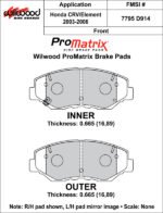Pastillas de freno Wilwood 150-D0914K PM ProMatrix D914 Street Performance Racing Pads .665 - Imagen 4