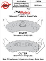 Pastillas de freno Wilwood 150-D0932K PM ProMatrix D932 Street Performance Racing Pads .62 - Imagen 3
