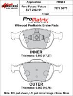 Pastillas de freno Wilwood 150-D0970K PM ProMatrix D970 Street Performance Racing Pads .68 - Imagen 2