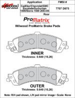 Pastillas de freno Wilwood 150-D0975K PM ProMatrix D975 Street Performance Racing Pads .64 - Imagen 3