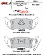 Pastillas de freno Wilwood 150-D0981K PM ProMatrix D981 Street Performance Racing Pads .55