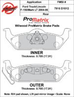 Pastillas de freno Wilwood 150-D1012K PM ProMatrix D1012 Street Performance Racing Pads .71 - Imagen 2