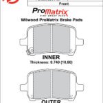 Pastillas de freno Wilwood 150-D1028K PM ProMatrix D1028 Street Performance Racing Pads .74