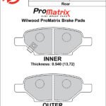 Pastillas de freno Wilwood 150-D1033K PM ProMatrix D1033 Pastillas de competición de alto rendimiento para calle .54
