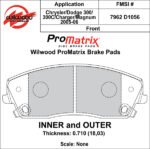 Pastillas de freno Wilwood 150-D1056K PM ProMatrix D1056 Street Performance Racing Pads .71 - Imagen 3