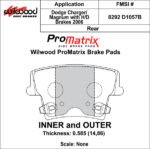 Pastillas de freno Wilwood 150-D1057BK PM ProMatrix D1057B Pastillas de competición de alto rendimiento para calle .585 - Imagen 2
