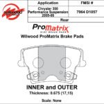 Pastillas de freno Wilwood 150-D1057K PM ProMatrix D1057 Street Performance Racing Pads .675