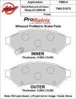 Pastillas de freno Wilwood 150-D1075K PM ProMatrix D1075 Street Performance Racing Pads .67 - Imagen 4