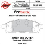 Pastillas de freno Wilwood 150-D1083K PM ProMatrix D1083 Street Performance Racing Pads .79