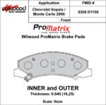 Pastillas de freno Wilwood 150-D1159K PM ProMatrix D1159 Street Performance Racing Pads .64 - Imagen 4