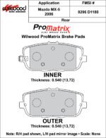 Pastillas de freno Wilwood 150-D1180K PM ProMatrix D1180 Street Performance Racing Pads .54
