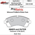 Pastillas de freno Wilwood 150-D1268K PM ProMatrix D1268 Street Performance Racing Pads .79