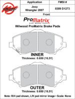 Pastillas de freno Wilwood 150-D1273K PM ProMatrix D1273 Street Performance Racing Pads .65 - Imagen 4