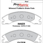 Pastillas de freno Wilwood 150-D1329K PM ProMatrix D1329 Pastillas de competición de alto rendimiento para calle .67 .60