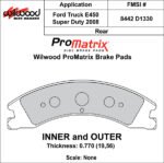 Pastillas de freno Wilwood 150-D1330K PM ProMatrix D1330 Street Performance Racing Pads .77 - Imagen 3