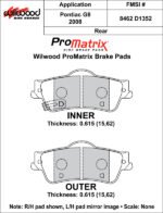 Pastillas de freno Wilwood 150-D1352K PM ProMatrix D1352 Street Performance Racing Pads .615 - Imagen 2