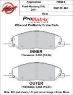 Pastillas de freno Wilwood 150-D1463K PM ProMatrix D1463 Pastillas de competición de alto rendimiento para calle .655 - Imagen 2