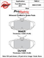 Pastillas de freno Wilwood 150-D1465K PM ProMatrix D1465 Street Performance Racing Pads .63