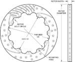 Disco de freno Wilwood 160-11313-BK SRP perforado de alto rendimiento de 14,25" (derecho) - Imagen 2