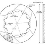 Wilwood 160-11315-GTB GT 72 Rotor de paletas curvas ranurado 14.25 Negro Derecho
