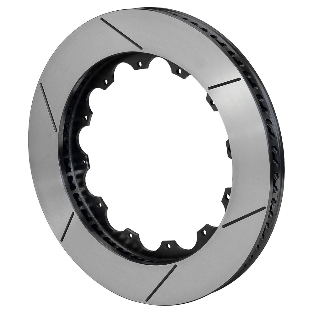 USA-WIL-160-11316-GTB Wilwood 160-11316-GTB GT 72 Rotor de paletas curvas ranurado 14.25 Negro Izquierda - Imagen 1