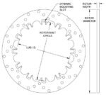 Rotor de montaje dinámico de acero perforado Wilwood 160-4766 de 12,9 pulgadas - Imagen 2