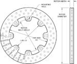 Rotor de paletas Wilwood 160-5865 Ultralite de 32 pulgadas perforado 12.19 - Imagen 2