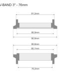 Kit de banda en V Fmic.Pro 76 mm 3"