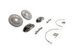 Kit de frenos grandes RacingLine Stage 2 Evo de 345 mm y 4 pistones para VW Polo AW, Seat Ibiza 6F y Audi A1GB (negro) - Imagen 2
