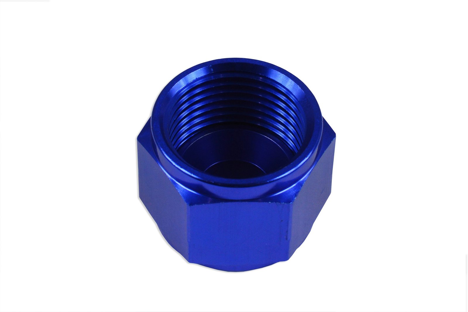 adapter-an10-korek-zaslepka-niebieski_8 AN-10 AN10 Adaptador de enchufe hexagonal hembra con puerto abocinado JIC azul - Imagen 1