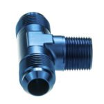 Adaptador de aceite combustible tipo árbol de 1/4 NPT a AN6 JIC con pieza en T, color negro