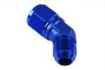 Adaptador AN10 de 45', acoplamiento hembra-macho para manguera, color azul. - Imagen 3