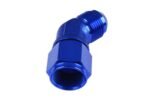 Adaptador AN10 de 45', acoplamiento hembra-macho para manguera, color azul.