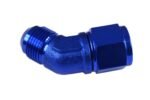 Adaptador AN10 de 45', acoplamiento hembra-macho para manguera, color azul. - Imagen 2