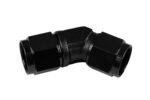 Adaptador AN10 de 45" con acoplamiento hembra-hembra para manguera, color negro.