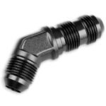 Adaptador AN10 JIC para mamparo, conexión macho para manguera de combustible de 45', color negro.
